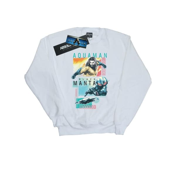 DC Comics Boys Aquaman Character Tiles Sweatshirt