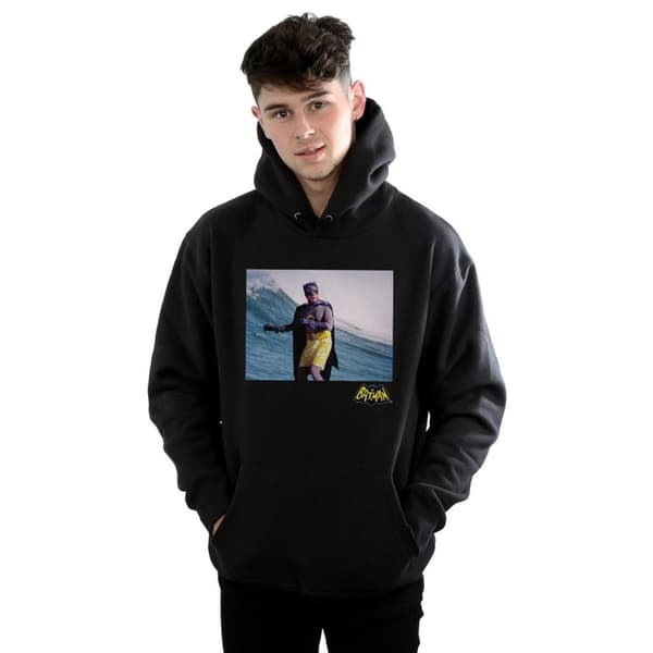 DC Comics Mens Batman TV Series Surfing Logo Hoodie