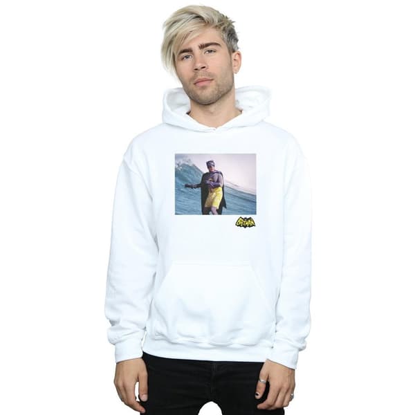 DC Comics Mens Batman TV Series Surfing Logo Hoodie