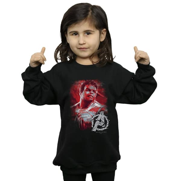 Marvel Girls Avengers Endgame Hulk Brushed Sweatshirt