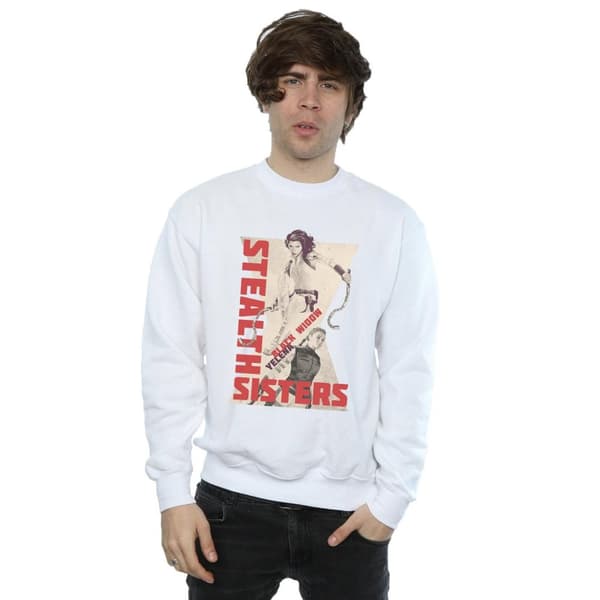 Marvel Mens Black Widow Movie Stealth Sisters Sweatshirt