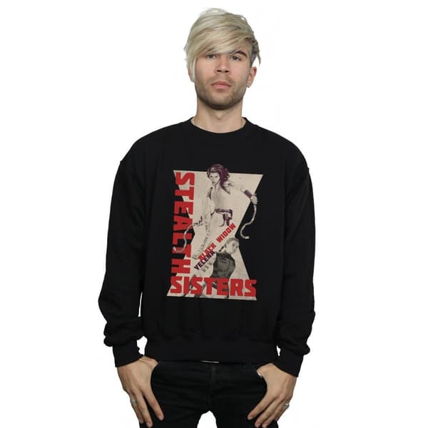 Marvel Mens Black Widow Movie Stealth Sisters Sweatshirt