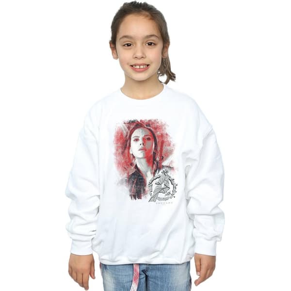 Marvel Girls Avengers Endgame Black Widow Brushed Sweatshirt