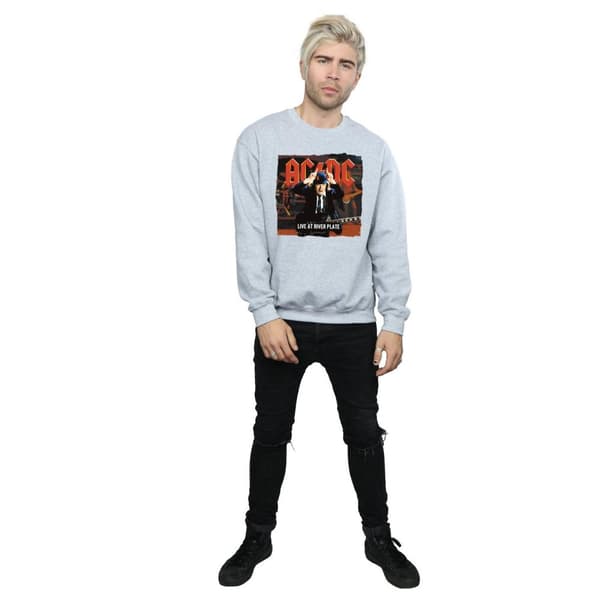 AC/DC Mens Live At River Plate Columbia Records Sweatshirt
