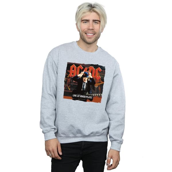 AC/DC Mens Live At River Plate Columbia Records Sweatshirt