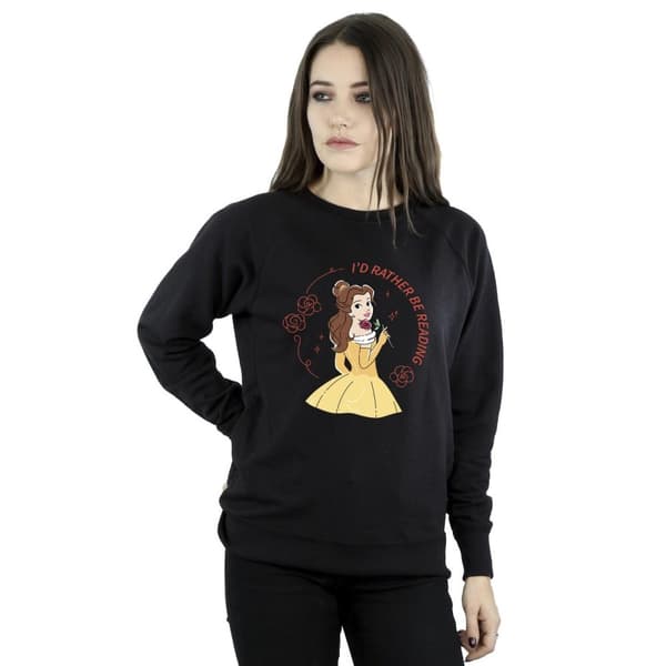 Disney Womens/Ladies Beauty And The Beast I´d Rather Be Reading Sweatshirt