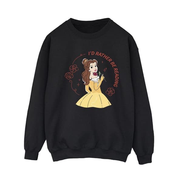Disney Womens/Ladies Beauty And The Beast I´d Rather Be Reading Sweatshirt