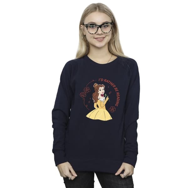 Disney Womens/Ladies Beauty And The Beast I´d Rather Be Reading Sweatshirt