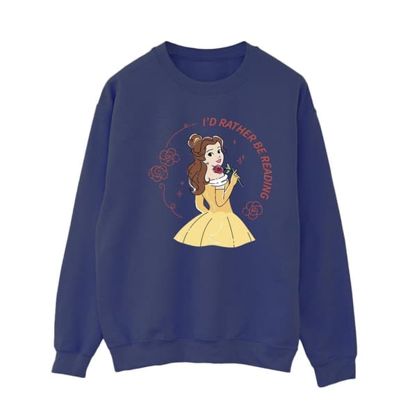 Disney Womens/Ladies Beauty And The Beast I´d Rather Be Reading Sweatshirt