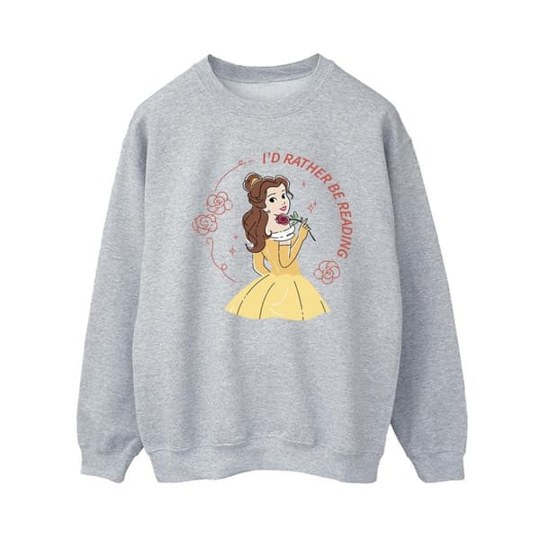Disney Womens/Ladies Beauty And The Beast I´d Rather Be Reading Sweatshirt
