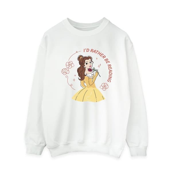 Disney Womens/Ladies Beauty And The Beast I´d Rather Be Reading Sweatshirt