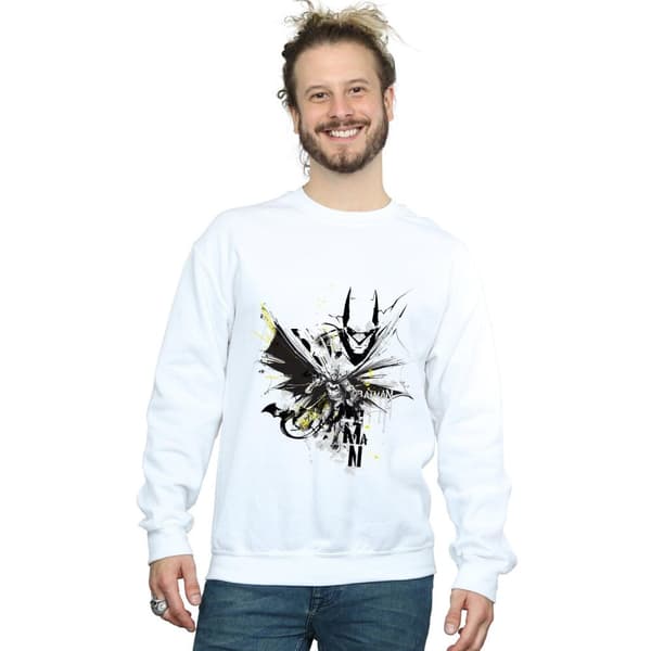 DC Comics Mens Batman Batface Splash Sweatshirt
