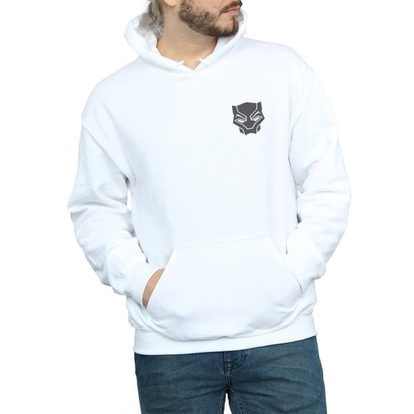 Marvel Mens Black Panther Black On Black Chest Print Hoodie