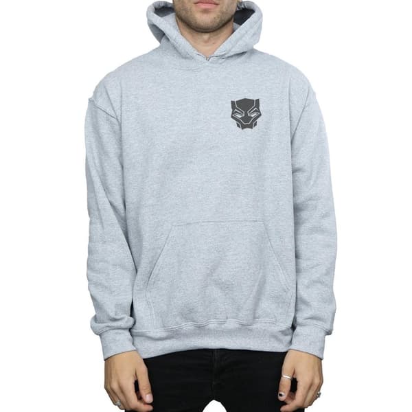 Marvel Mens Black Panther Black On Black Chest Print Hoodie