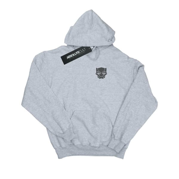 Marvel Mens Black Panther Black On Black Chest Print Hoodie