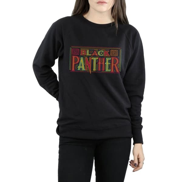 Marvel Sweatshirt med Tribal-logga från Black Panther - dam/dam