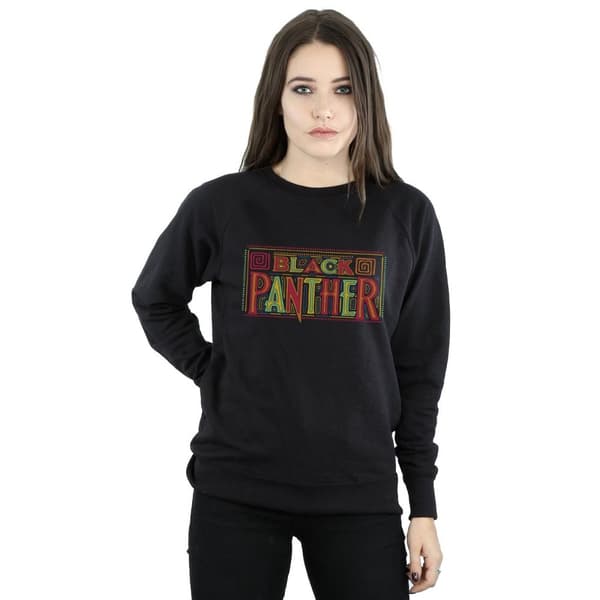 Marvel Sweatshirt med Tribal-logga från Black Panther - dam/dam