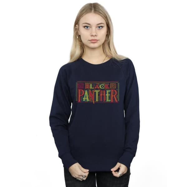 Marvel Sweatshirt med Tribal-logga från Black Panther - dam/dam