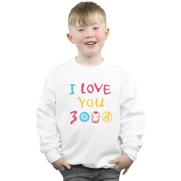 Marvel Pojkar Avengers Endgame I Love You 3000 Crayons Sweatshirt