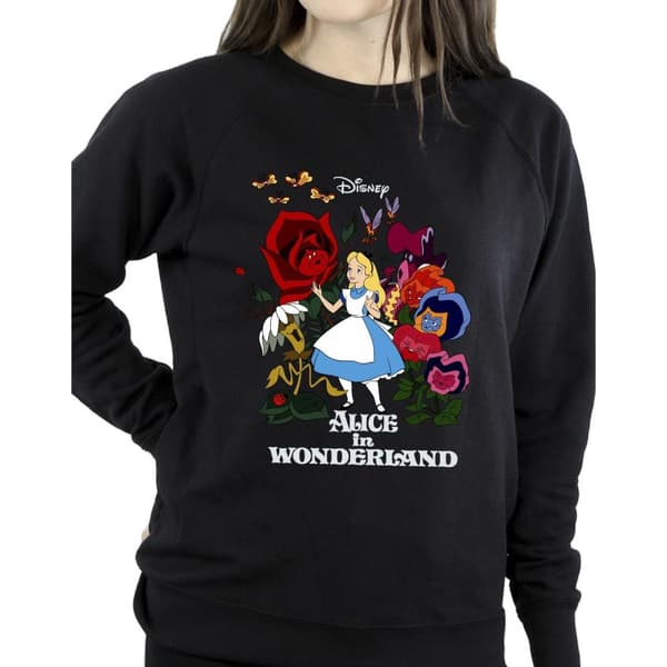 Disney Sweatshirt med blommor från Alice i underlandet - dam/dam