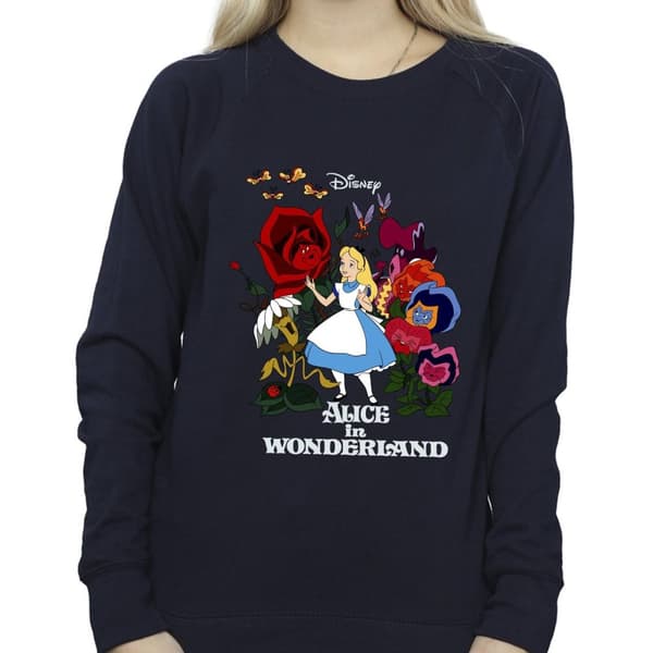 Disney Sweatshirt med blommor från Alice i underlandet - dam/dam