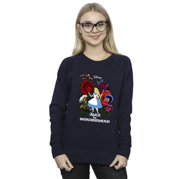 Disney Sweatshirt med blommor från Alice i underlandet - dam/dam