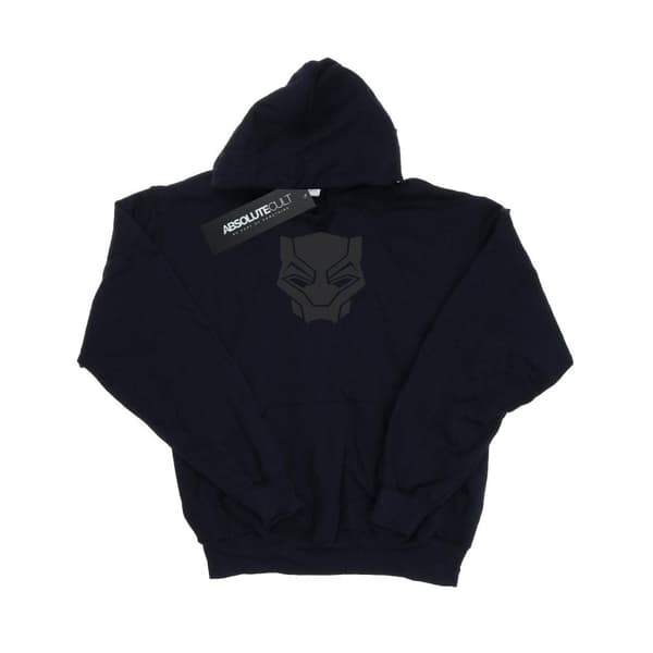 Marvel Mens Black Panther Black On Black Hoodie
