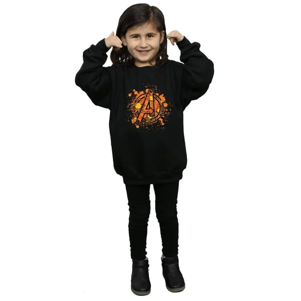 Marvel Girls Avengers Assemble Halloween Spider Logo Sweatshirt