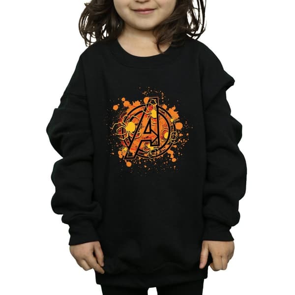 Marvel Girls Avengers Assemble Halloween Spider Logo Sweatshirt
