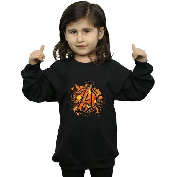 Marvel Girls Avengers Assemble Halloween Spider Logo Sweatshirt