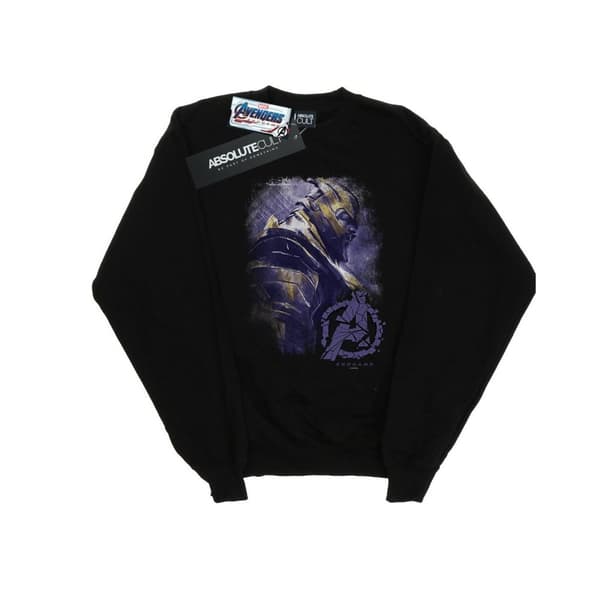 Marvel Boys Avengers Endgame Thanos Brushed Sweatshirt Black 7-8 Years