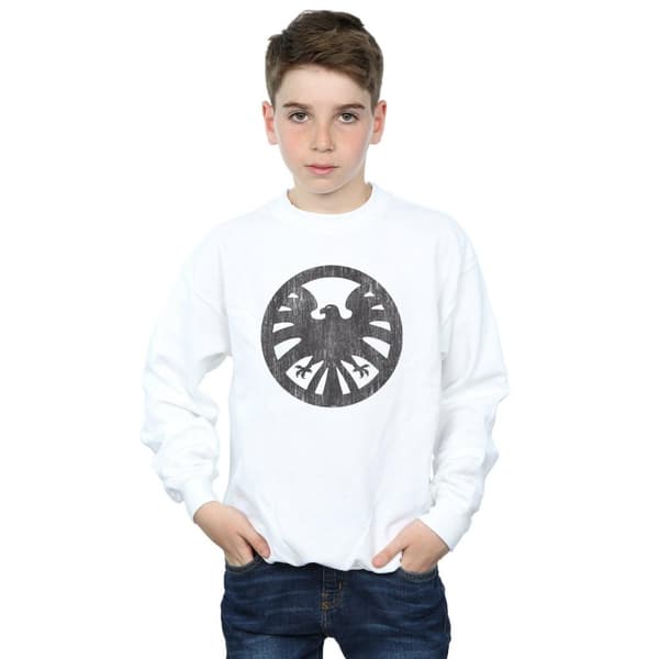 Marvel Boys Agents Of SHIELD Distressed Logo Sweatshirt