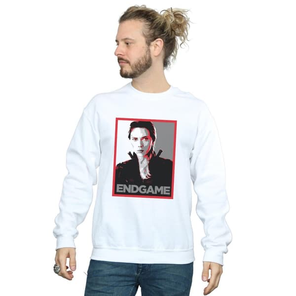 Marvel Mens Avengers Endgame Black Widow Poster Sweatshirt