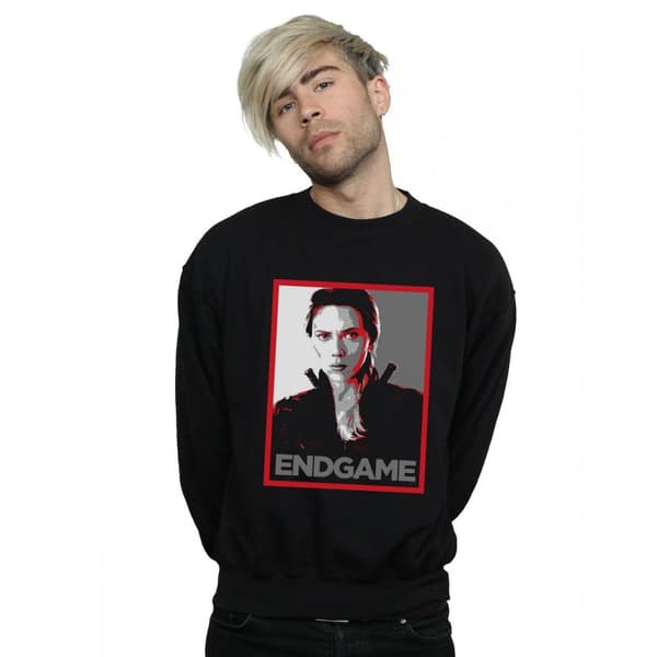Marvel Mens Avengers Endgame Black Widow Poster Sweatshirt