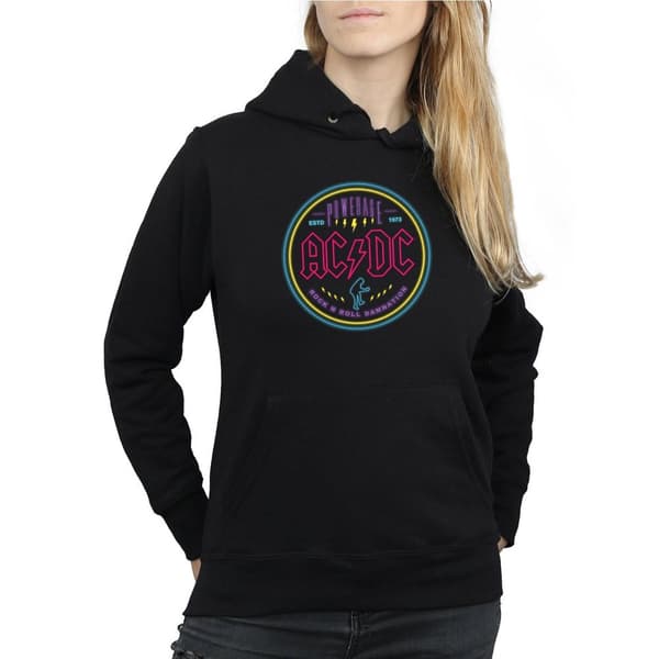 AC/DC Womens/Ladies Circle Neon Hoodie