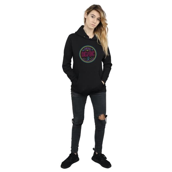 AC/DC Womens/Ladies Circle Neon Hoodie