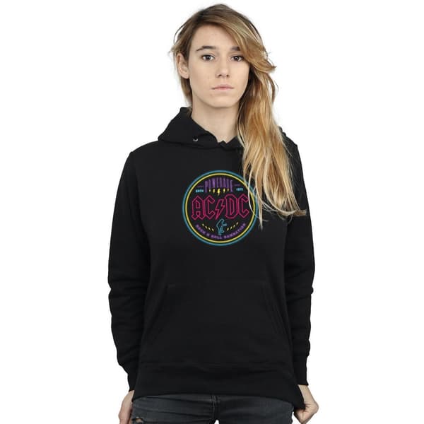 AC/DC Womens/Ladies Circle Neon Hoodie
