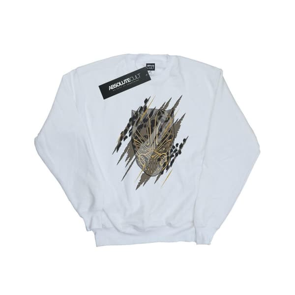 Marvel Mens Black Panther Gold Head Sweatshirt