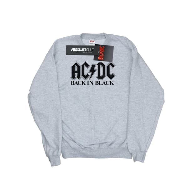 AC/DC Mens Back in Black Logo Sweatshirt