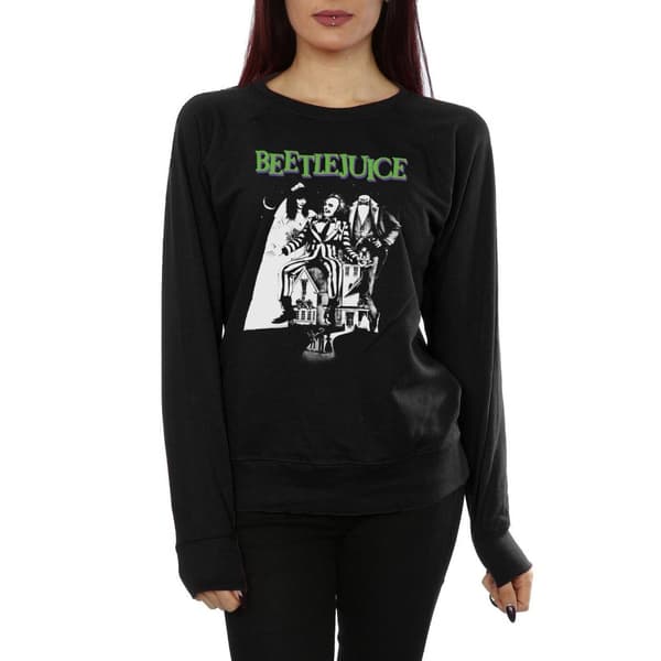 Beetlejuice Mono Poster - Sweatshirt för kvinnor/damer