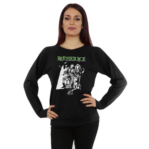 Beetlejuice Mono Poster - Sweatshirt för kvinnor/damer