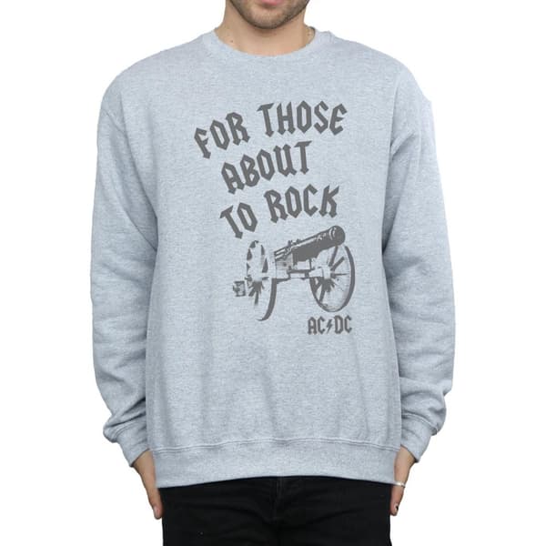 AC/DC Mens For Those About To Rock Cannon Sweatshirt