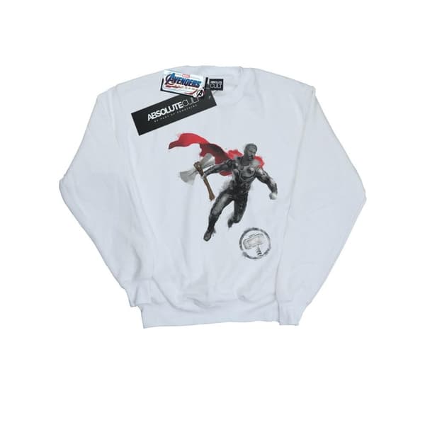 Marvel Boys Avengers Endgame Painted Thor Sweatshirt White 12-13 Years