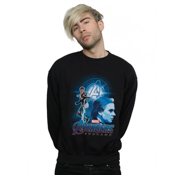 Marvel Mens Avengers Endgame Black Widow Team Suit Sweatshirt