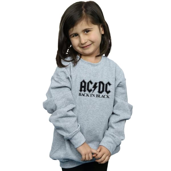 AC/DC Girls Back in Black - Sweatshirt med logotyp