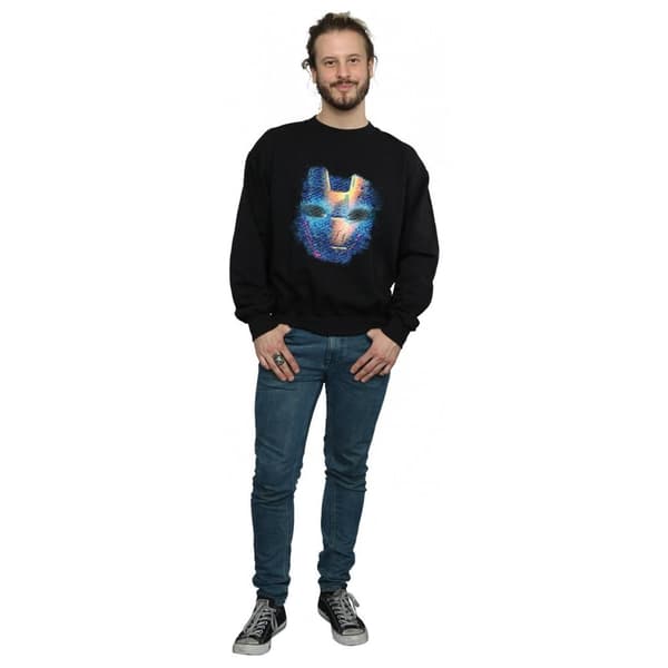 Marvel Mens Iron Man Distressed Head Sweatshirt