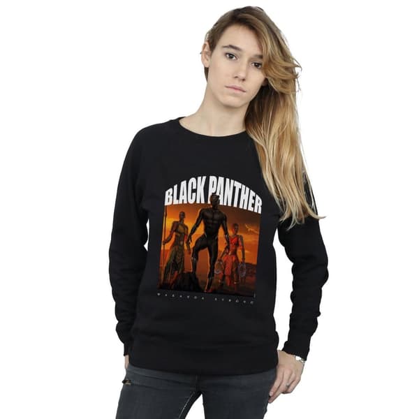 Marvel Womens/Ladies Black Panther Wakanda Strong Sweatshirt