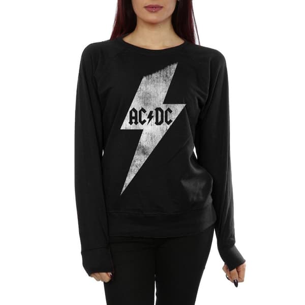 AC/DC Womens/Ladies Lightning Bolt Sweatshirt