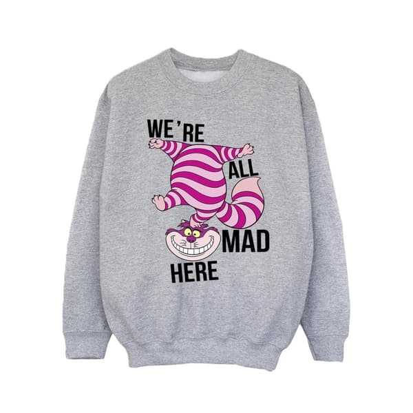 Disney Girls Alice In Wonderland All Mad Here Sweatshirt