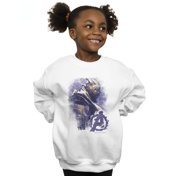 Marvel Girls Avengers Endgame Thanos Sweatshirt med borstad yta